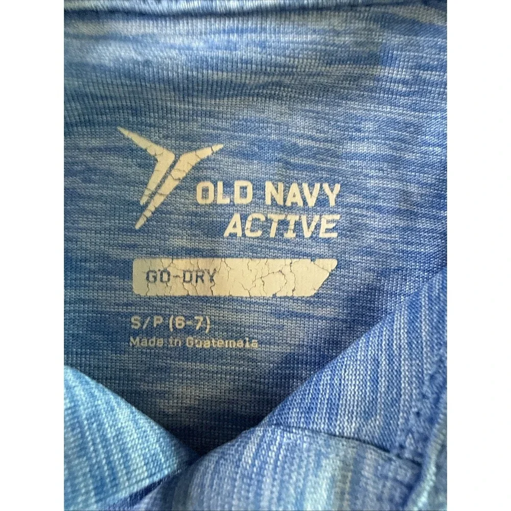 Old Navy Active Go Dry Kids Polo Shirt Blue Size S